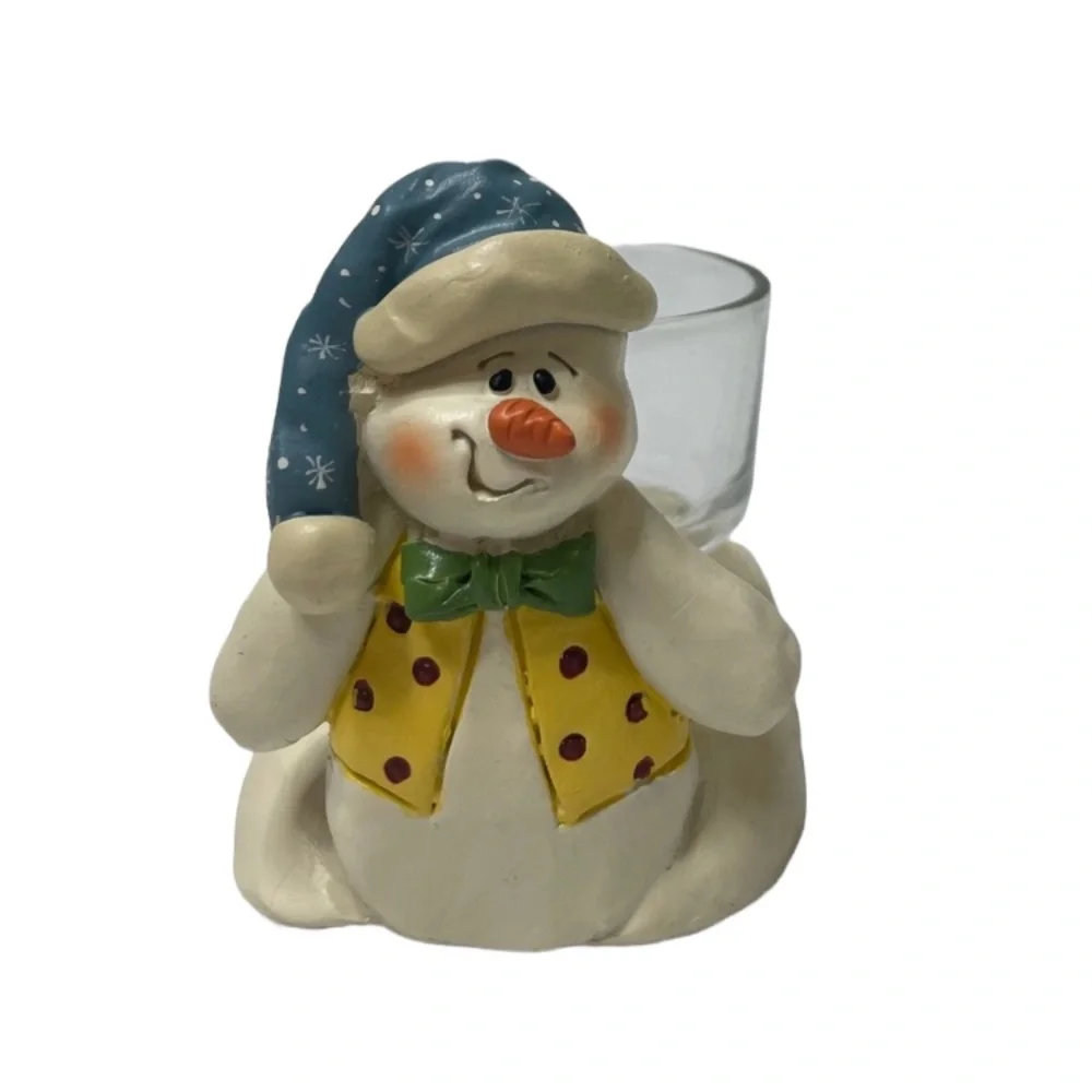 Snowman Candle Holder Little Blessings Holiday Decorations Gifts Ornaments
